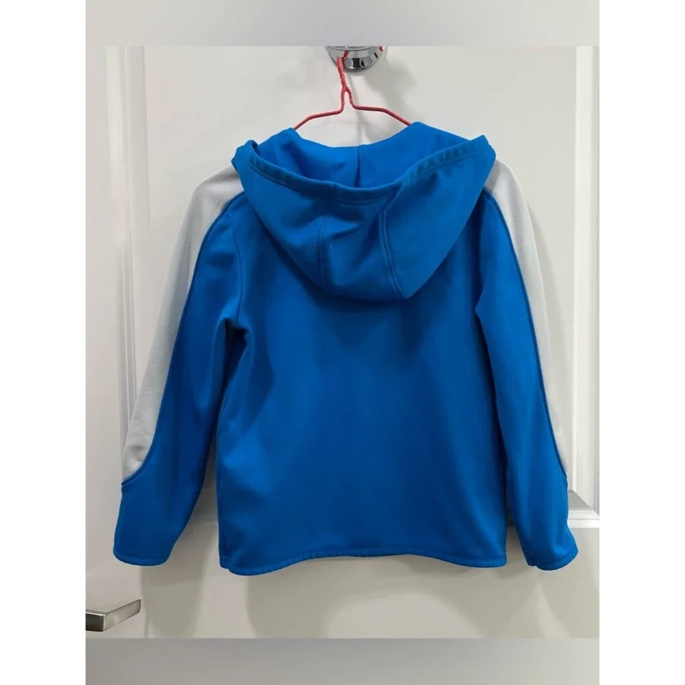 Under Armour Boys Blue Hooded Half-Zip Pullover Size S